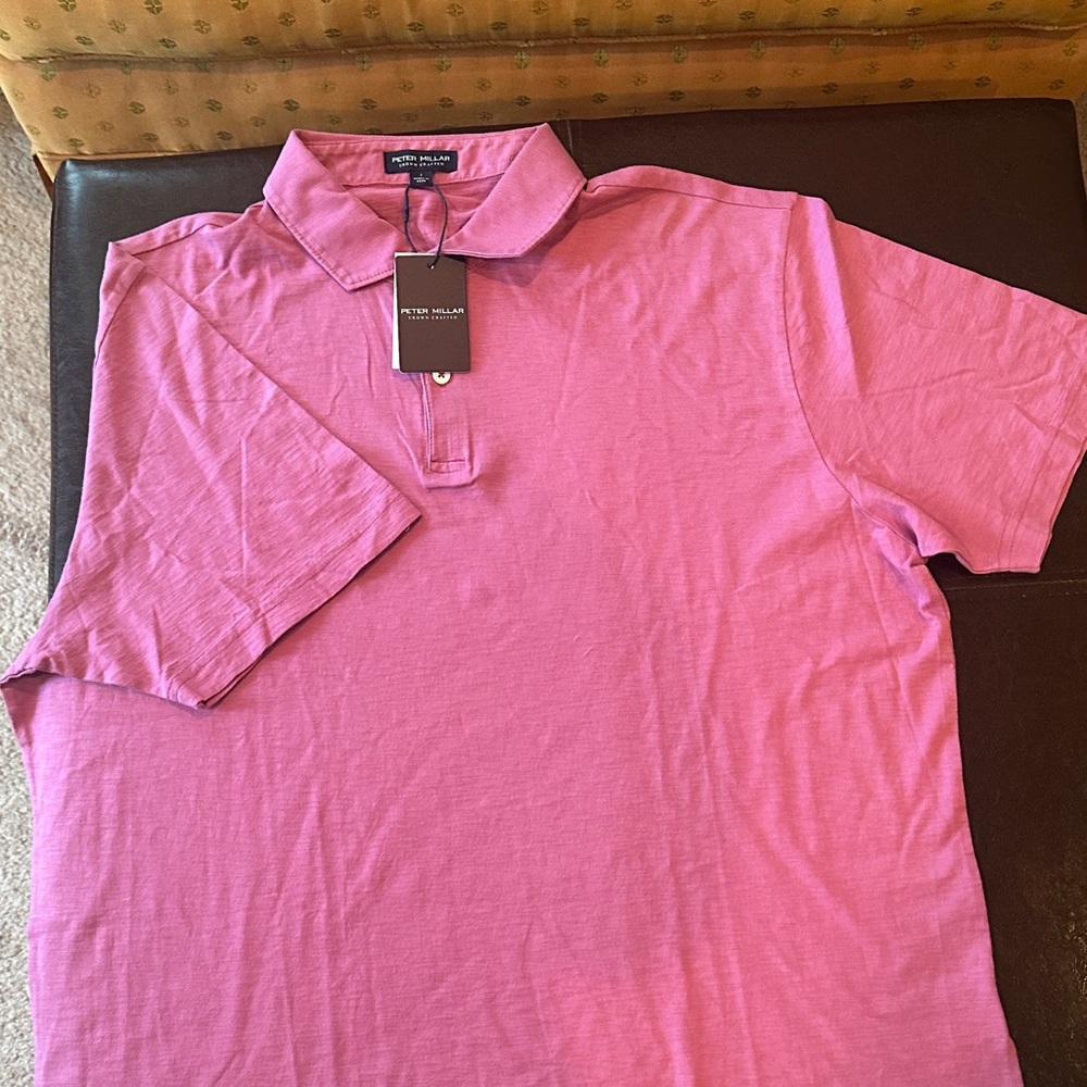 NWT Men’s Peter Millar Lilac/ Pink Polo Shirt- size L